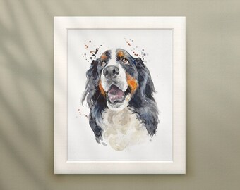 Bespoke Hand-Painted Pet Portrait - Watercolour & Mixed Media Painting from your Photos