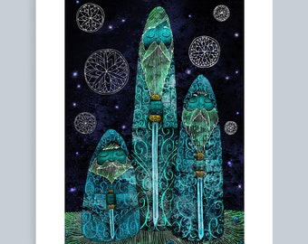 Three Brothers - Giclée print