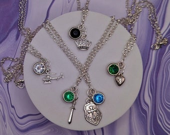 House of Ashes / Dark Pictures Character Inspired Mini Jewel & Charm Necklaces - All 5 Main Characters - Salim, Jason, Rachel, Eric, Nick