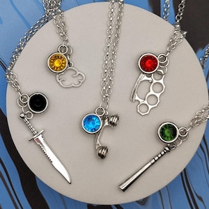 The Black Phone Character Inspired Mini Jewel & Charm Necklaces - All Main Kids - Finney, Gwen, Robin, Vance, Bruce, Billy, Griffin