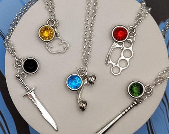 The Black Phone Character Inspired Mini Jewel & Charm Necklaces - All Main Kids - Finney, Gwen, Robin, Vance, Bruce, Billy, Griffin