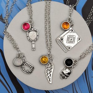 Buffy the Vampire Slayer Inspired Mini Jewel and Charm Character Necklaces - Main Cast - Buffy, Willow, Xander, Angel, Spike + More