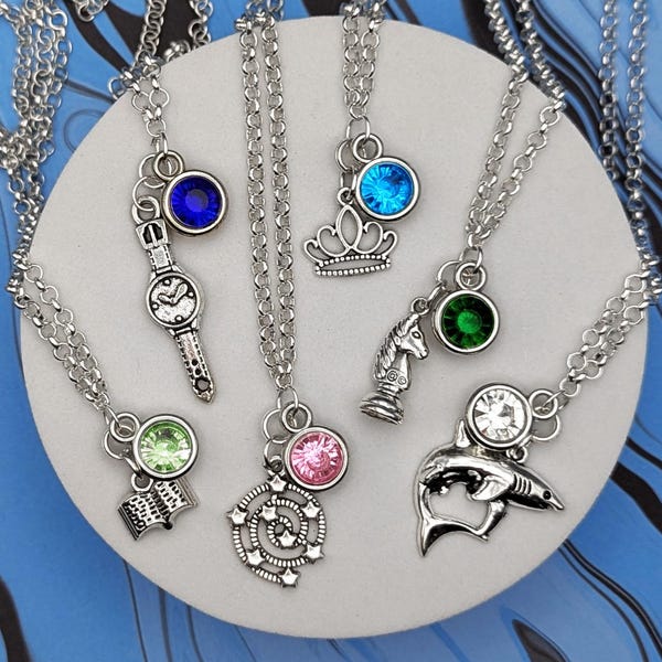 Coral Island Inspired Mini Jewel and Charm Necklaces - All Romance Options