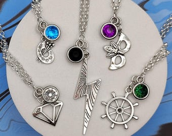 Mighty Nein Character Inspired Mini Jewel & Charm Necklaces - Critical Role 2 - Nott / Veth, Caleb, Fjord, Jester, Beau, Yasha, Molly, Cad