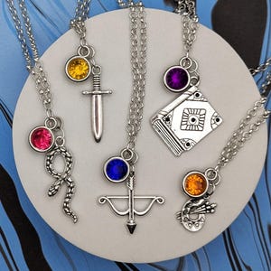 Shadowhunters Inspired Mini Jewel and Charm Character Necklaces - Main Cast - Jace, Izzy, Clary, Alec, Magnus, Luke, Raphael, Simon, Maia