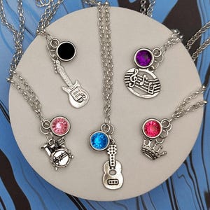 Julie and the Phantoms Character Inspired Mini Jewel & Charm Necklaces - Julie, Luke, Reggie, Alex, Flynn, Willie, Carrie, Nick