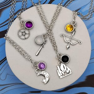 She-Ra POP Character Inspired Mini Jewel & Charm Necklaces - All Princess + Main Chars - Adora, Catra, Bow, Glimmer, and More