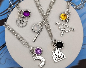 She-Ra POP Character Inspired Mini Jewel & Charm Necklaces - All Princess + Main Chars - Adora, Catra, Bow, Glimmer, and More