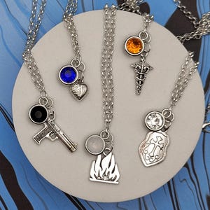 9-1-1 Character Inspired Mini Jewel & Charm Necklaces - All Main Cast - Bobby, Athena, Buck, Hen, Chimney, Maddie, Eddie