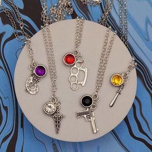 Love and Deepspace Character Inspired Mini Jewel & Charm Necklaces - Caleb, Sylus, Zayne, Xavier, Rafayel