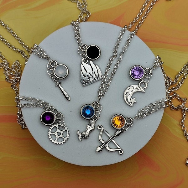 She-Ra POP Character Inspired Mini Jewel & Charm Necklaces - All Princess + Main Chars - Adora, Catra, Bow, Glimmer, and More