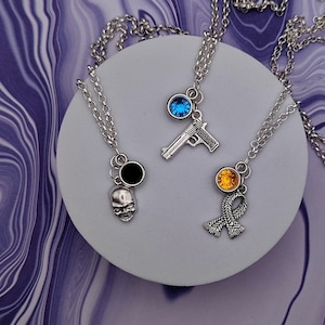 Final Fantasy X-2 Inspired Mini Jewel & Charm Necklaces - YRP - Yuna, Rikku, Paine