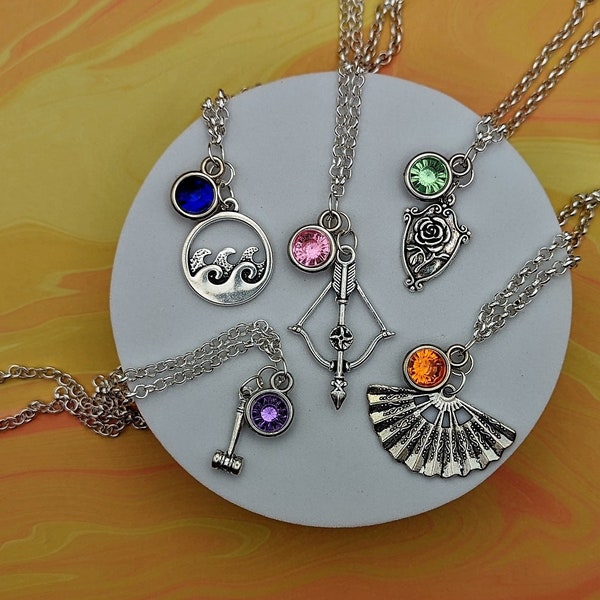 Magia Record Character Inspired Mini Jewel & Charm Necklaces - Iroha, Yachiyo, Sana, Tsuruno, Felicia - PMMM Spin-off