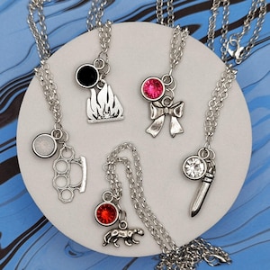 Final Fantasy VII Inspired Mini Jewel & Charm Necklaces - Cloud, Aerith, Tifa, Barret, Red XIII, Cait Sith, Yuffie, Cid, Vincent