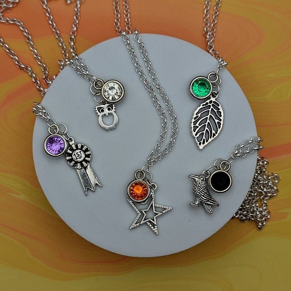The Owl House Inspired Mini Jewel and Charm Necklaces - Main Characters - Luz, Eda, Amity, Willow, Raine, Gus, Hunter, Lilith, Belos, +