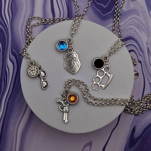 Final Fantasy XV Inspired Mini Jewel & Charm Necklaces - Noctis, Prompto, Ignis, Gladio, Luna