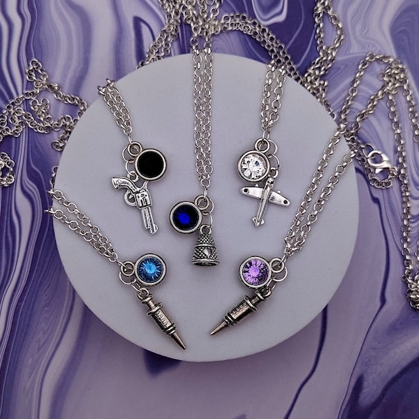 Bioshock Inspired Mini Jewel & Charm Necklaces - Booker, Elizabeth, Jack, and Little Sister