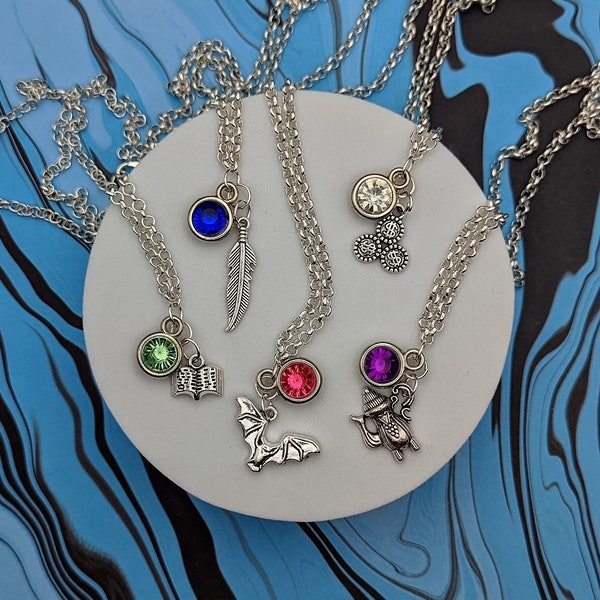 Twisted Wonderland Character Inspired Mini Jewel & Charm Necklaces - All Octavinelle, Pomefiore, Diasomnia Students