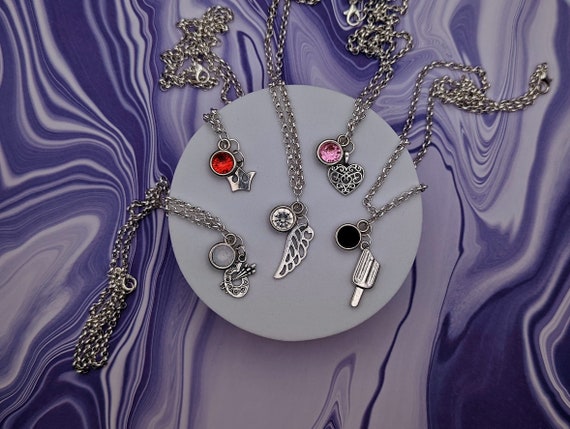 Kingdom Hearts Character Jewel & Charm Necklace 5 Main Characters 
