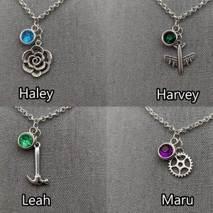 Stardew Valley Bachelor & Bachelorettes Inspired Mini Jewel and Charm Necklaces - All Romance Options image 3