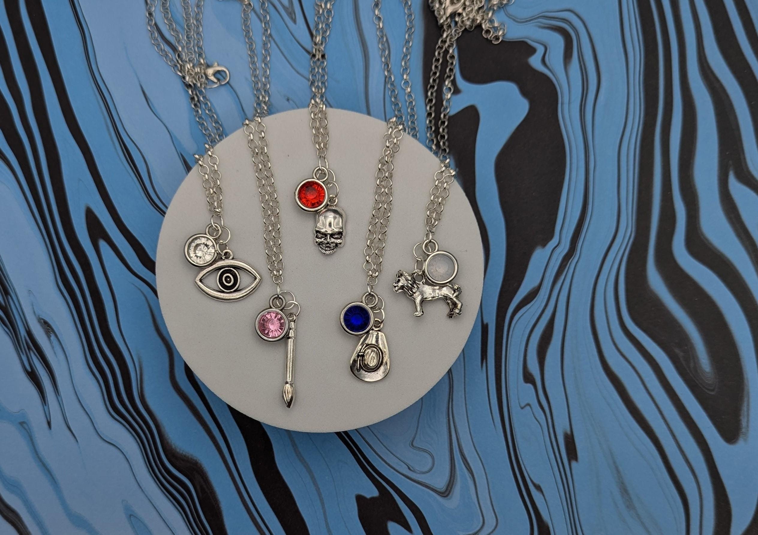 Wuthering Waves Character Inspired Mini Jewel and Charm Necklaces - All Glacio & Electro - Sanhua, Baizhi, Calcharo, Youhu, Carlotta, Lumi +