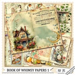 Dziennik domowy, papier, do druku, album, cyfrowy, dziennik do druku, dziennik DIY, papier do dziennika, papier. szeroki, papiery 1, papiery do decoupage'u