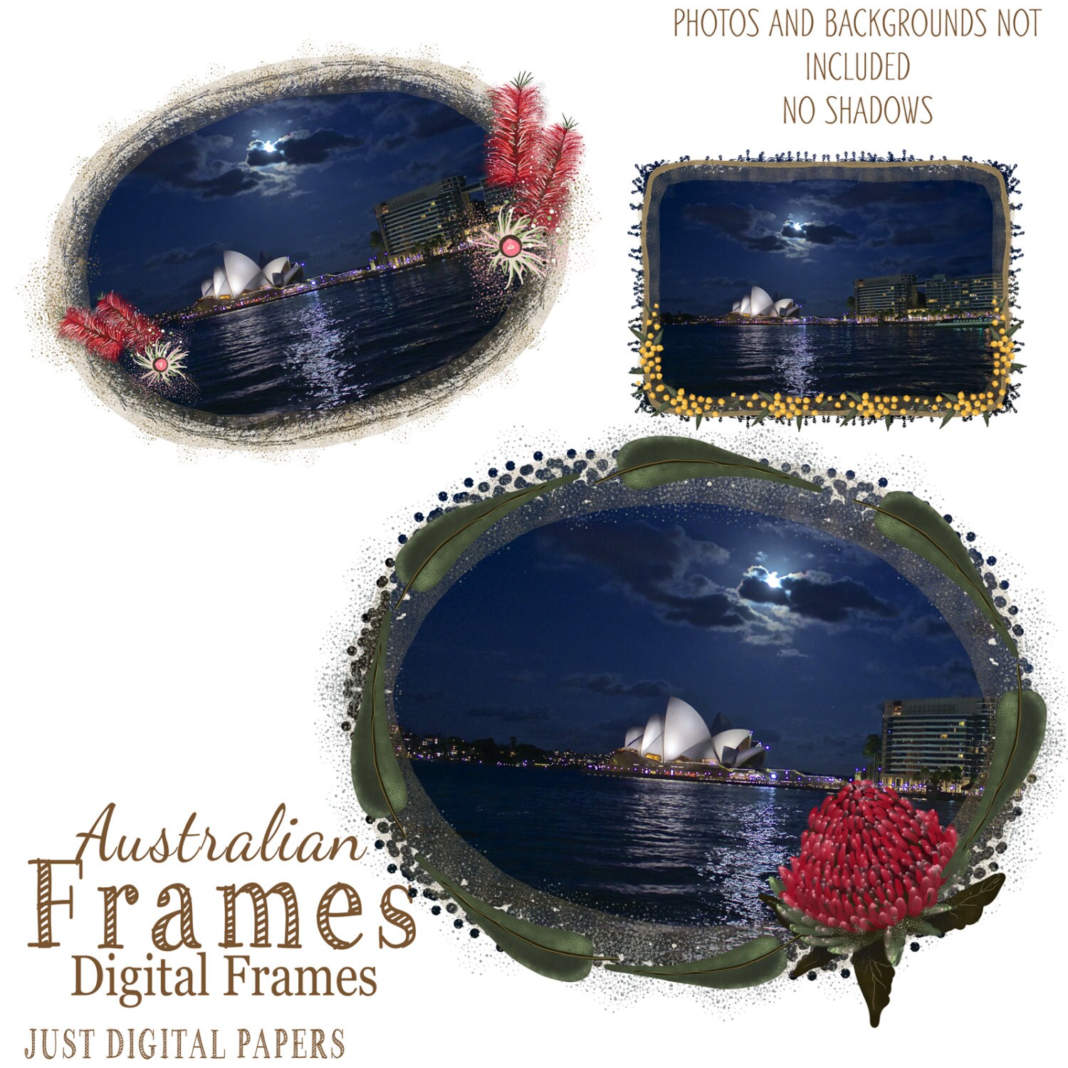 Australian Frames Digital Frames Aussie Frames Scrapbook Etsy