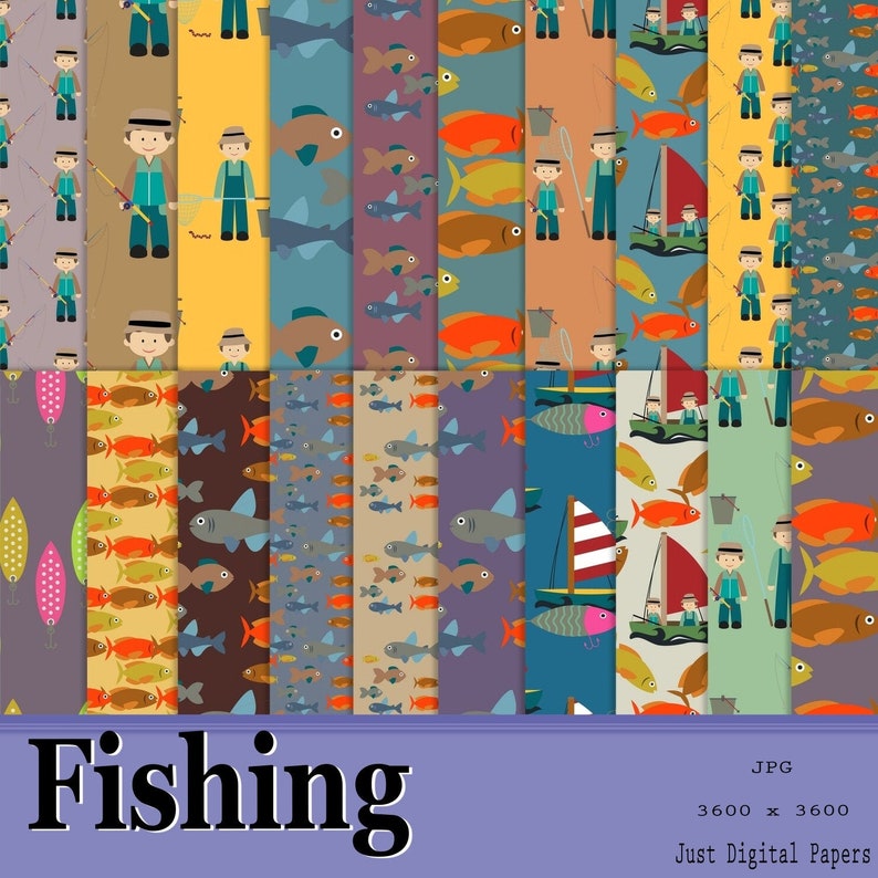 Fishing Papers Fish Papers Fisherman Papers Fathers Dat - Etsy