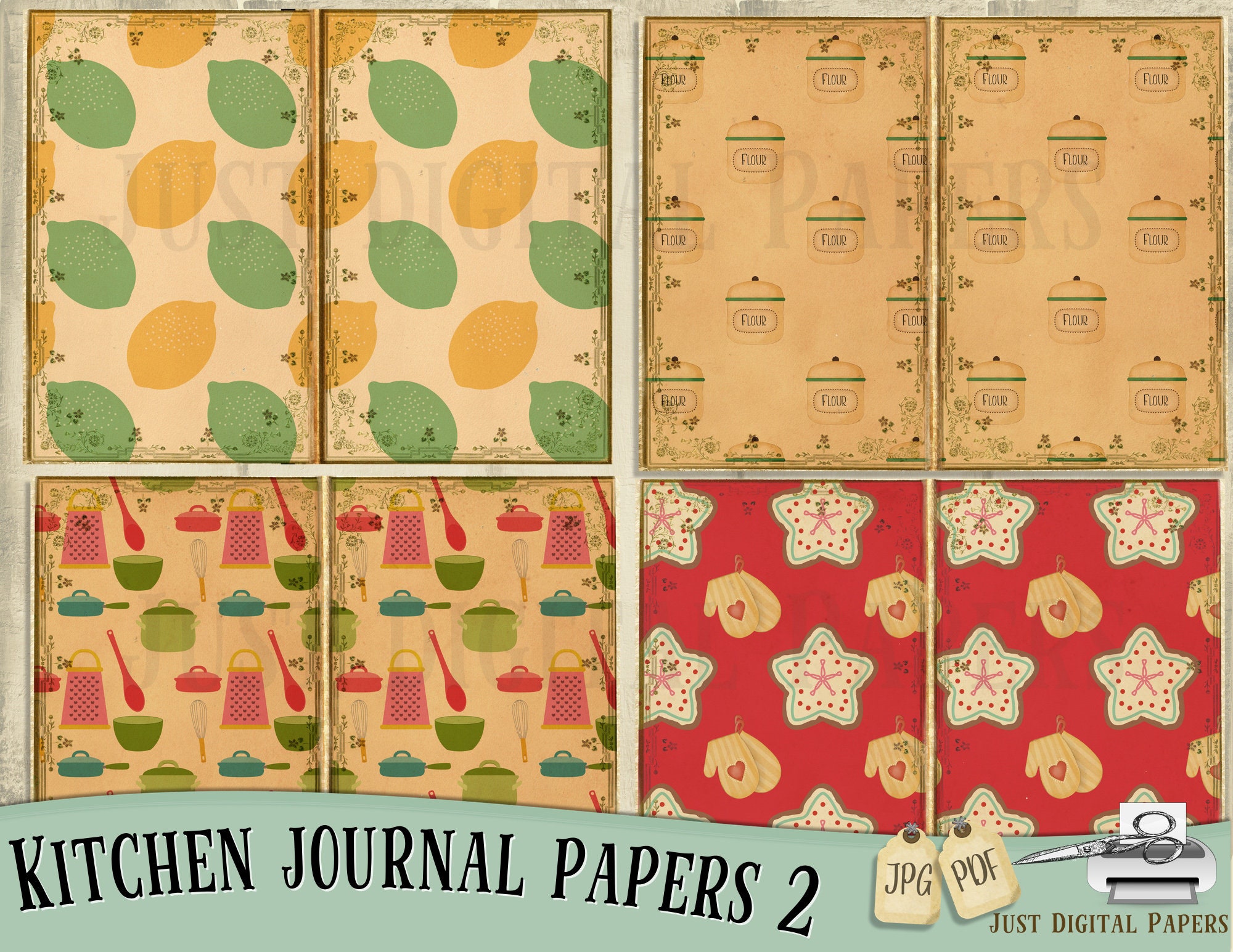 Kitchen Papers Journal Papers Cooking Papers Ephemera - Etsy Australia