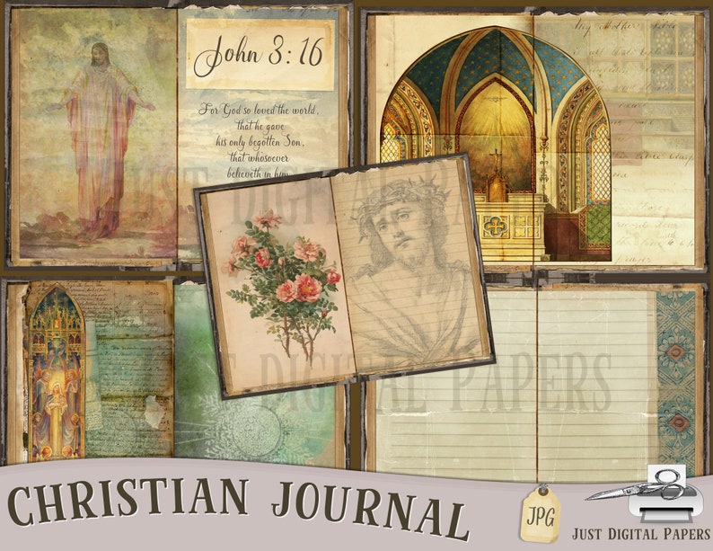 Christian Journal Christian Printable Scrapbook Digital - Etsy Australia
