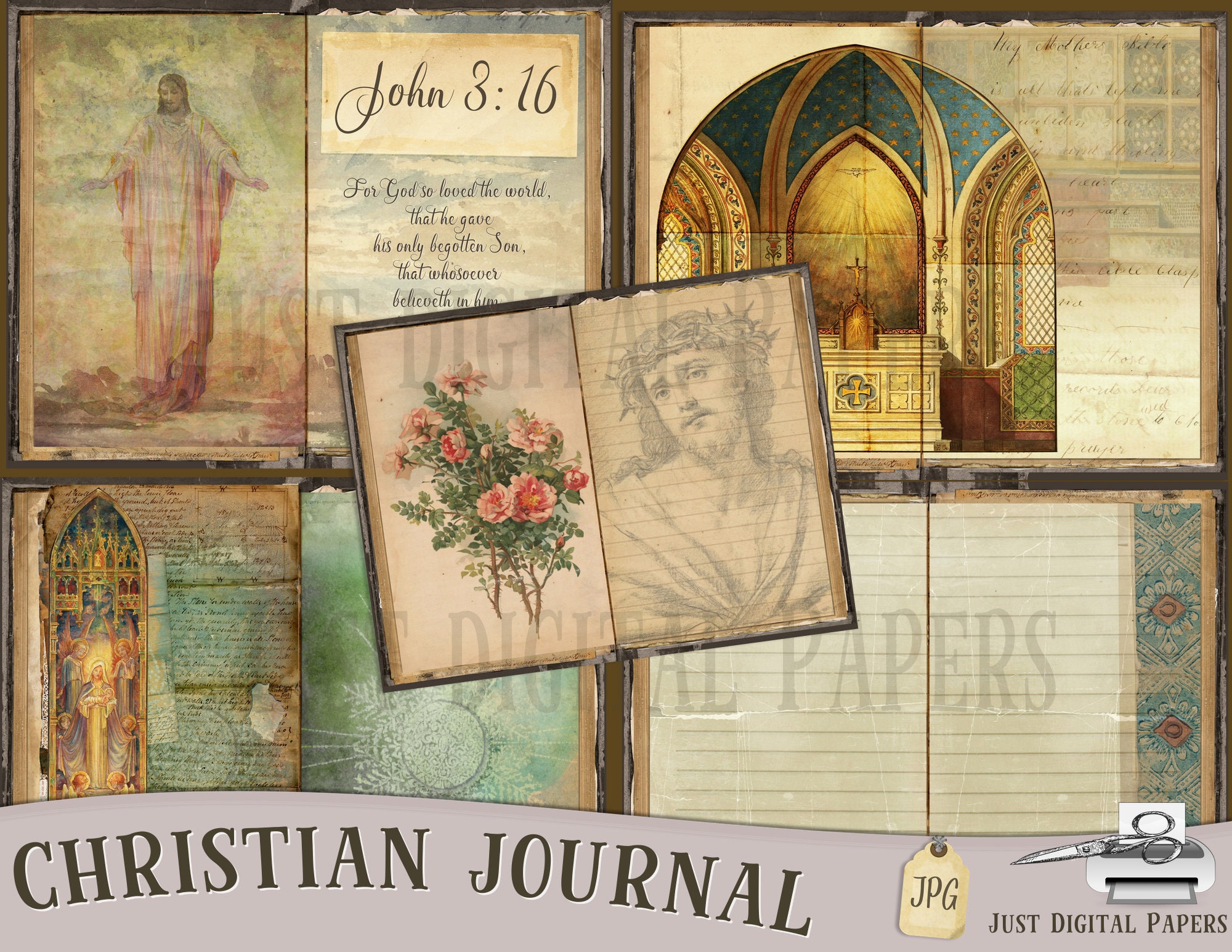 Christian Journal Christian Printable Scrapbook Digital - Etsy Australia