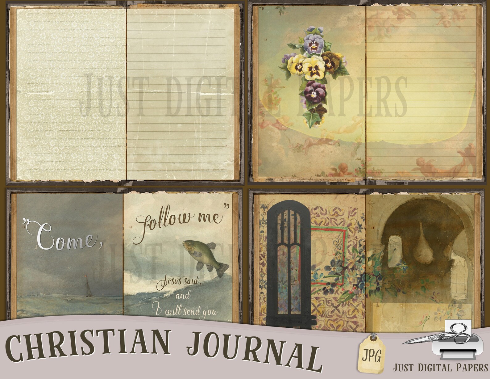 Christian Journal Christian Printable Scrapbook Digital - Etsy Australia