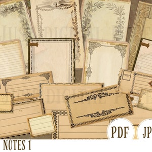 Plain Journal, Blanko Etiketten, Blankopapier, Vintage, digitaler Download, liniertes Papier, Journal, printable Journal, Junk Journal, Ephemera, CU