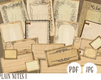 Plain Journal, Plain  labels, Blank Paper, Blank, Vintage,digital download,  Lined paper, journal, printable journal, Junk Journal, Ephemera