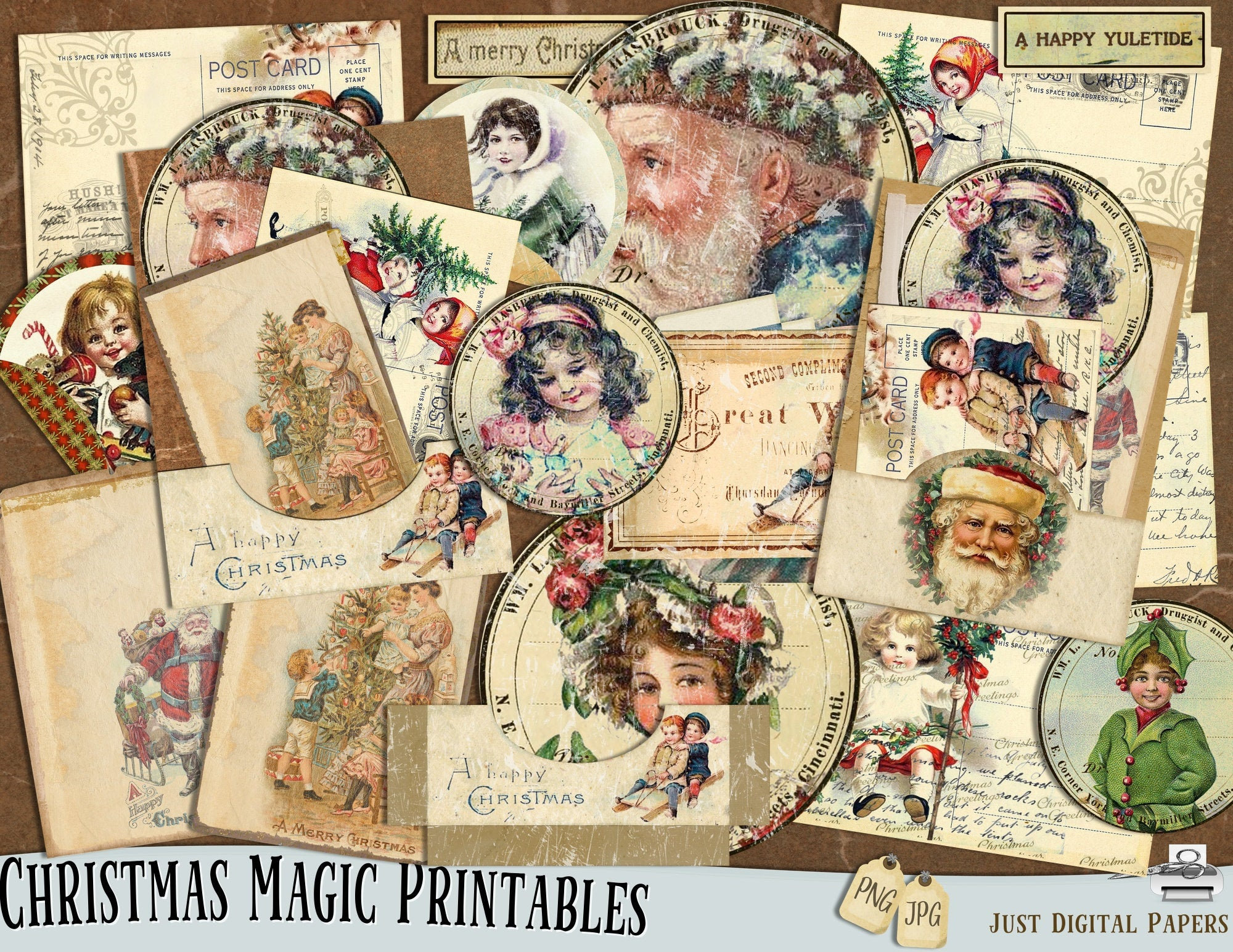 Christmas Printable Christmas Mix Journal Vintage Etsy