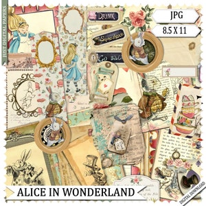 Dziennik Alicji w Krainie Czarów, Dziennik Alicji, magiczny Dziennik, Album Alicji, Papiery, Dzieci, Do druku. Kraina Czarów, Pobieranie cyfrowe, CU