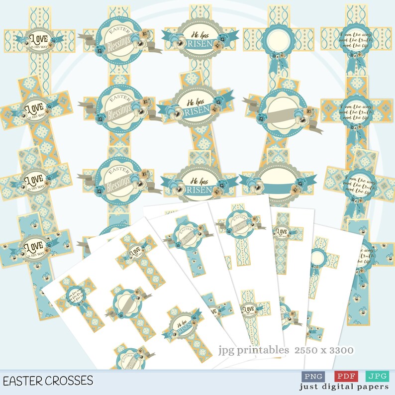 Easter Cross Printable, Easter, Printable, Digital, Printable Journal ...