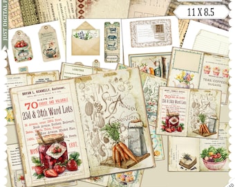 Kitchen Whimsy, Journal, Printable, Instant Download, Cooking Journal, Vintage, Recipe Journal, whimsical, Volume 2
