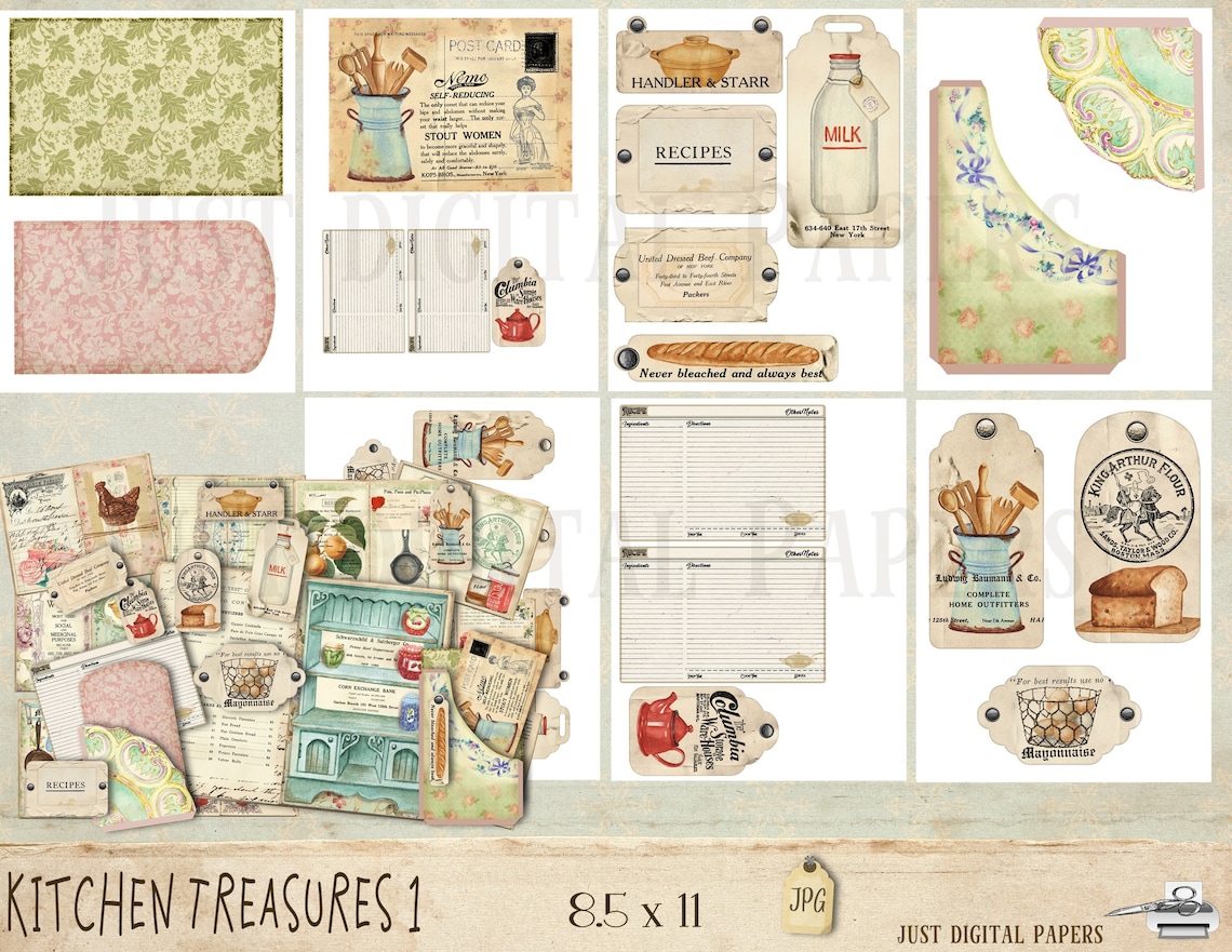 Kitchen Journal Printable Instant Download Cooking Journal - Etsy