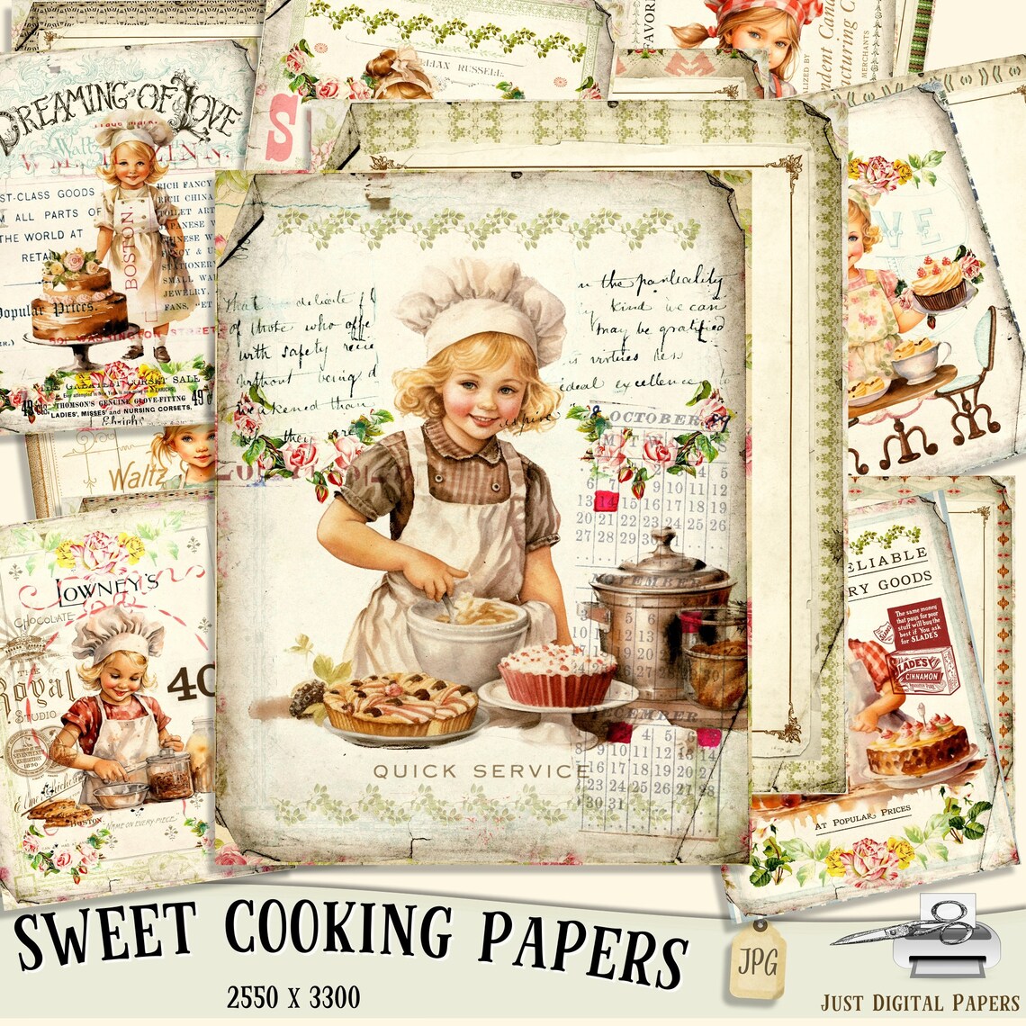 Kitchen Papers, Cooking Journal, Kitchen Scrapbook, Papers, Cooking ...