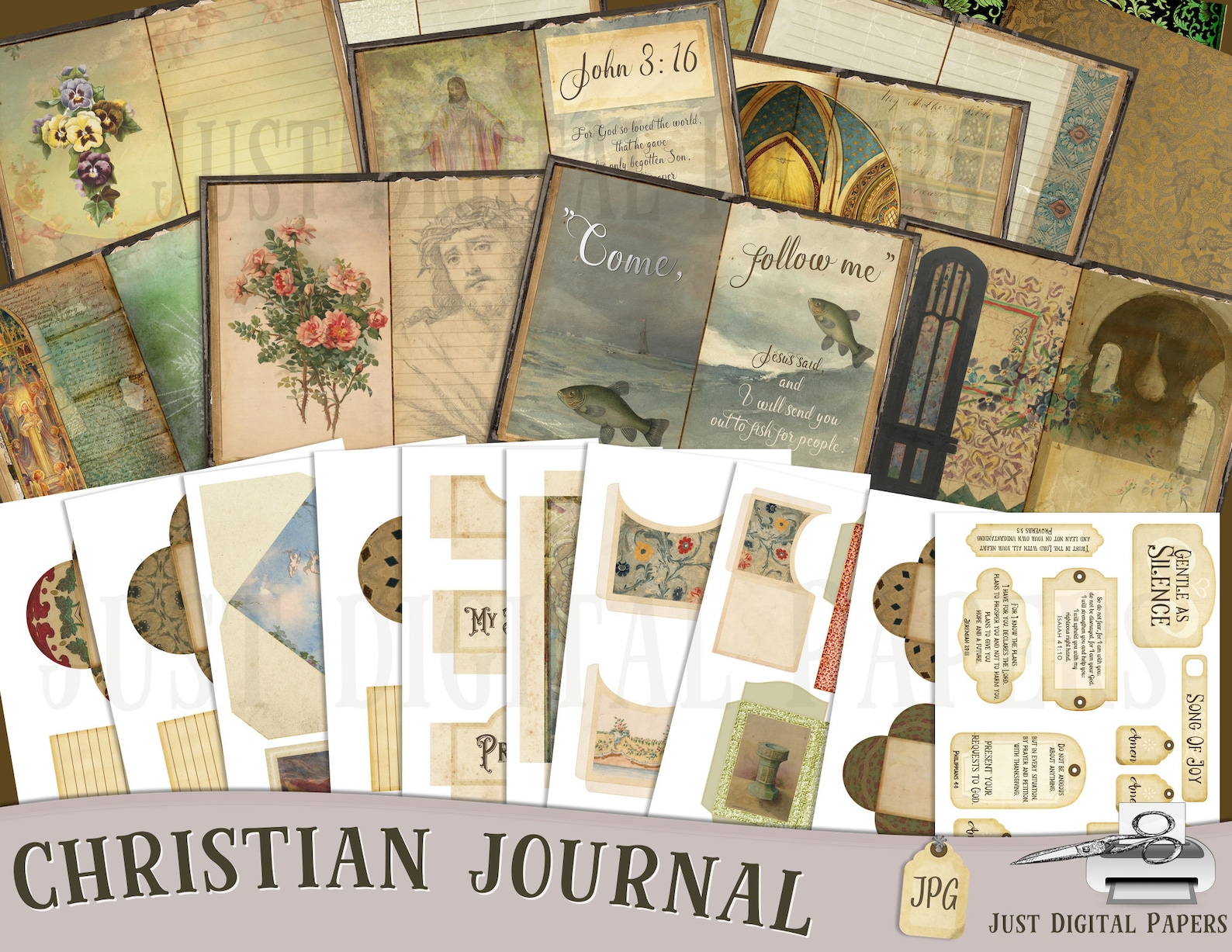 Christian Journal Christian Printable Scrapbook Digital | Etsy Australia