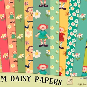 Primitive Papers, Prim Papers, Country papers, Folk papers, Digital Paper, Scrapbook Paper,  Instant Download, Journel Papers