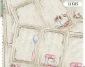 Recipe Journal Papers: Printable Kitchen Notes (Digital Download)