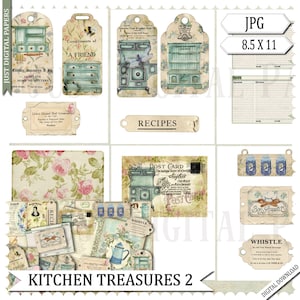 Kitchen Journal, Printable, Instant Download, Cooking Journal, Vintage ...