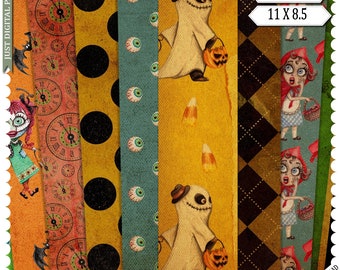 Halloween Papers, Halloween Journal, Halloween Scrapbook, Papers, Ghost Papers, Printable Papers, Spooky Papers, Digital Download
