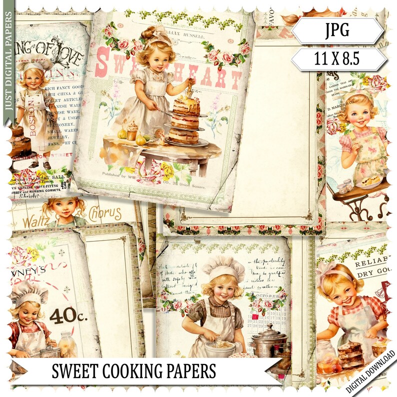 Kitchen Papers, Cooking Journal, Kitchen Scrapbook, Papers, Cooking ...