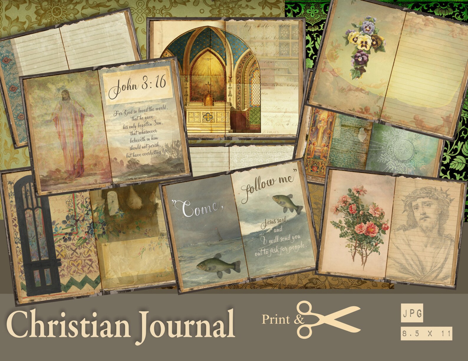 Christian Journal Christian Printable Scrapbook Digital - Etsy Australia