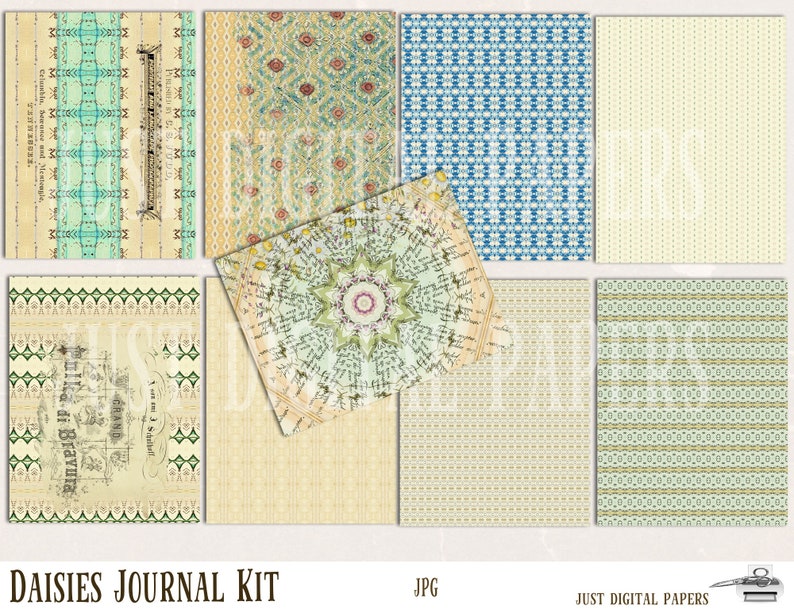 Daisy Journal Junk Journal Daisy Papers Ephemera Instant Etsy