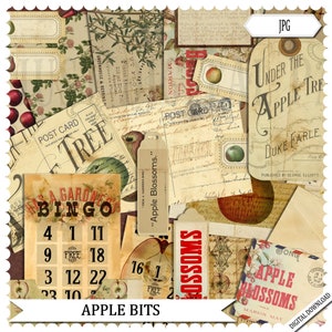 Vintage Apple Ephemera: Printable Thanksgiving Tags (Digital Download)