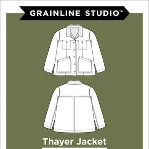 Thayer Jacket Sewing Pattern, Sizes 14-30, From Grainline Studio LLC BRAND NEW, Please See Description and Pictures For More Info!